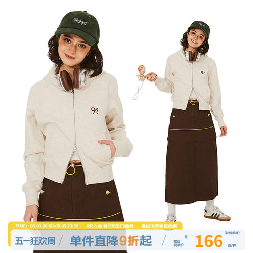 jnxs卫衣江南先生短款复古