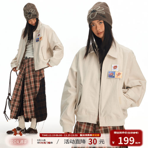 江南先生NewJNXS魔术贴bomber飞行夹克秋季休闲宽松工装外套男女