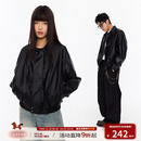 江南先生NewJNXS美式 男女休闲潮外套 复古分割结构PU皮衣夹克秋季