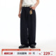 江南先生NewJNXS复古单宁原色直筒牛仔裤 男女 春鎏金纱线重磅长裤