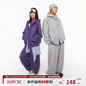 开衫 运动情侣装 外套 复古空气层连帽卫衣春季 江南先生NewJNXS美式