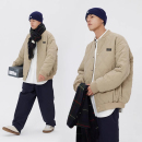 工裝 棉服 外套男棉衣潮牌棒球服女裝 江南先生NewJNXS日系菱格冬季