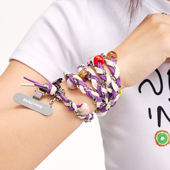 江南先生NewJNXS手工编织多彩串珠麂皮绳手链品牌定制手机挂饰女