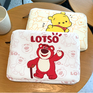 电脑包内胆包加厚海绵笔记本适用于苹果macbook air14pro可爱防摔ipad华为联想小新16英寸小米13卡通帆布袋