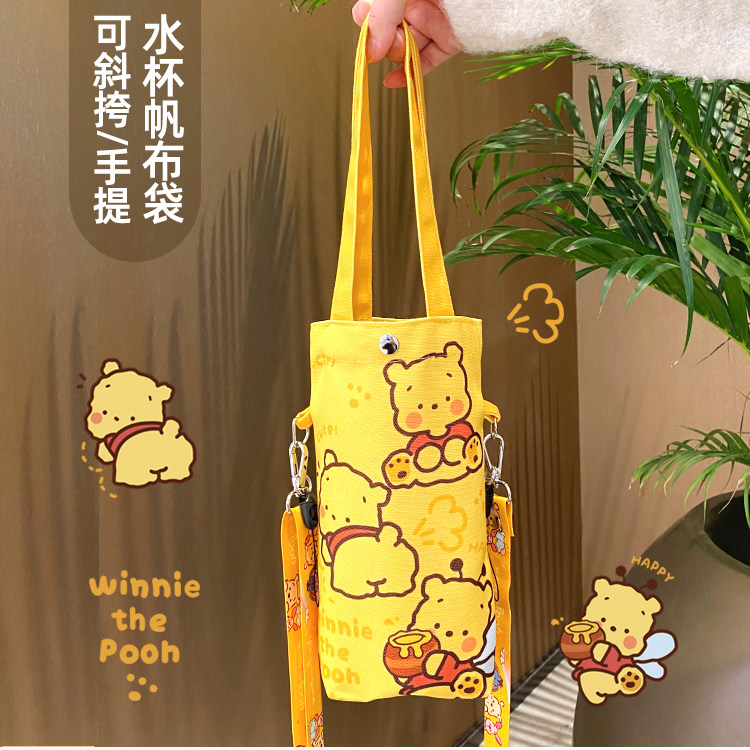 旅游卡通杯套帆布手提袋斜挎便携图片