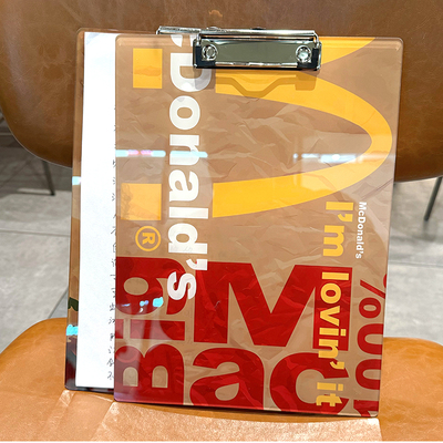 简约加厚板夹写字板亚克力垫板A4小学生试卷文件资料速写板硬卡通