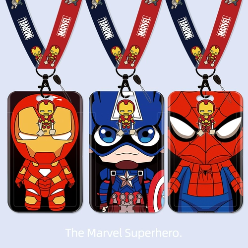 Сертификат карты Iron Man Set Set Subway Primary Student Fan Card Card Card Card Card Card Card Key Key Male Spider -Man