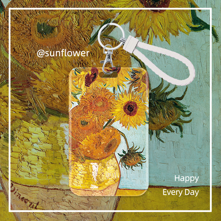 梵高油画向日葵卡套证件套学生