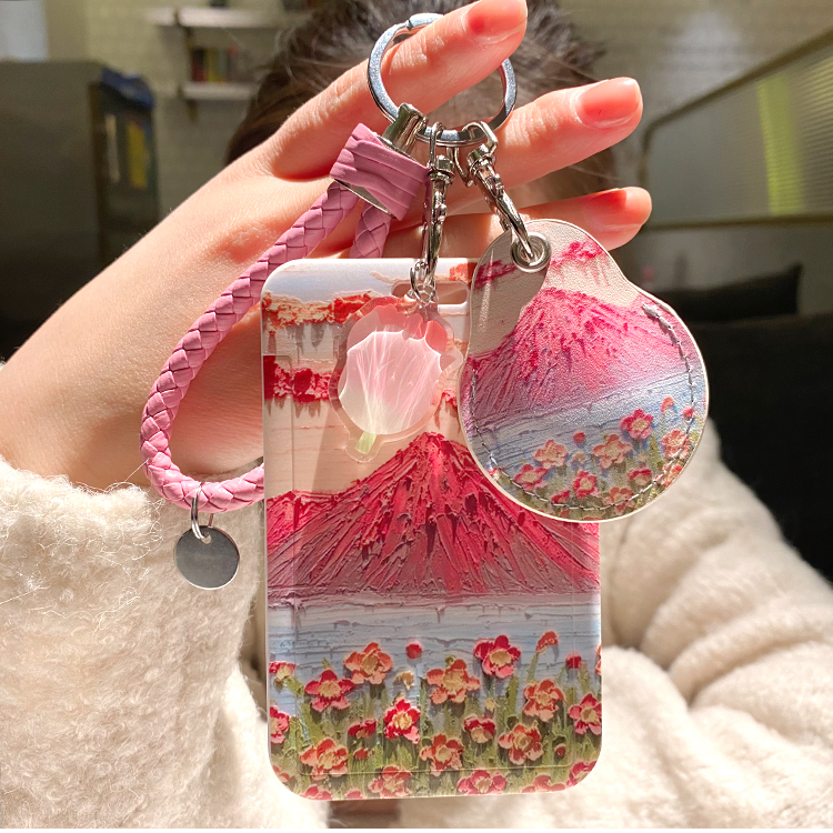 油画卡套证件套水滴形迷你门禁