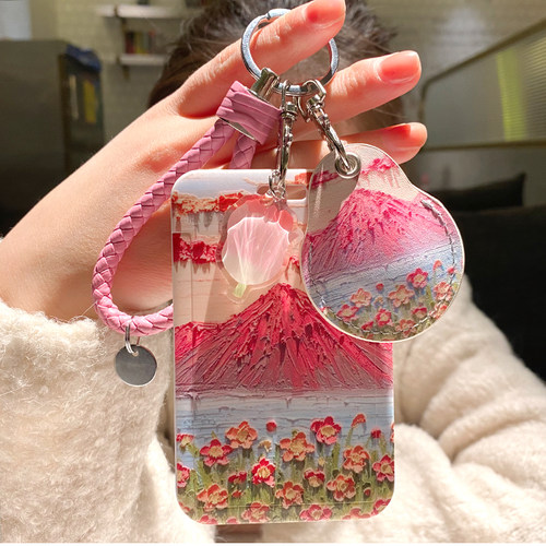 油画卡套证件套水滴形迷你门禁