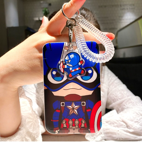Сертификат карты Iron Man Set Set Subway Primary Student Fan Card Card Card Card Card Card Card Key Key Male Spider -Man