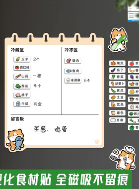 小红书热推水果蔬菜分类标签磁贴