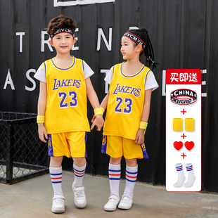 儿童篮球服套装库里球衣男女孩中小学生科比24号短袖表演比赛球衣