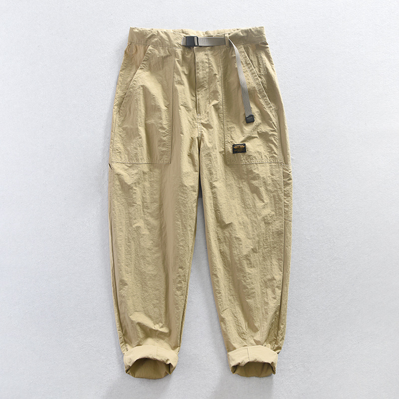 美式复古阿美咔叽工装裤男夏季薄