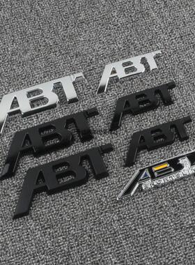大众奥迪改装ABT车标A3 A4L A5 A6 A7 Q2 Q3车贴尾标装饰贴中网标