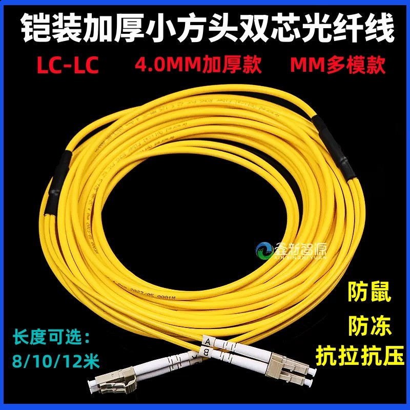 UV平板机小方头铠装双芯光纤线