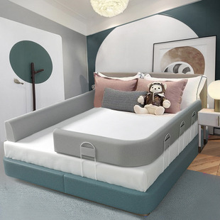 新款北欧风麻花编织婴儿床围防撞长条三股麻花辫打结绳抱枕头毛毯