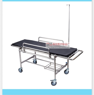 加厚不锈钢医用担架车抢救床救护担架床四小轮平车病人转运急救车
