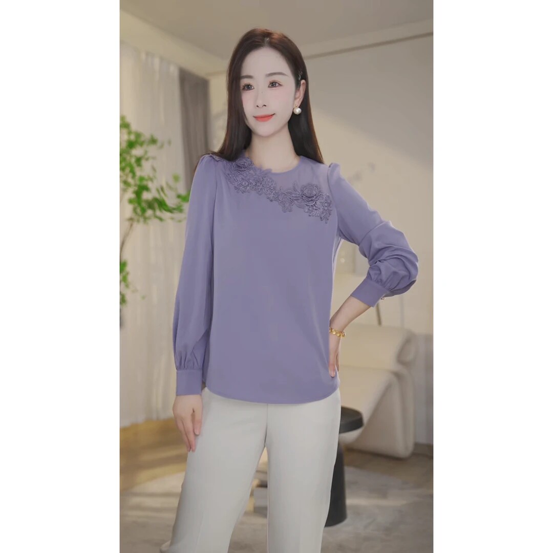 曼贝2026新款衬衫女设计感小众气质宽松洋气8593028三色