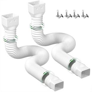 别墅室外排水管方圆形伸缩管道外墙软管大口径雨水管雨水管延长管