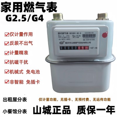 G2.5/G4家用天然气表煤气表膜式燃气表家用分表计