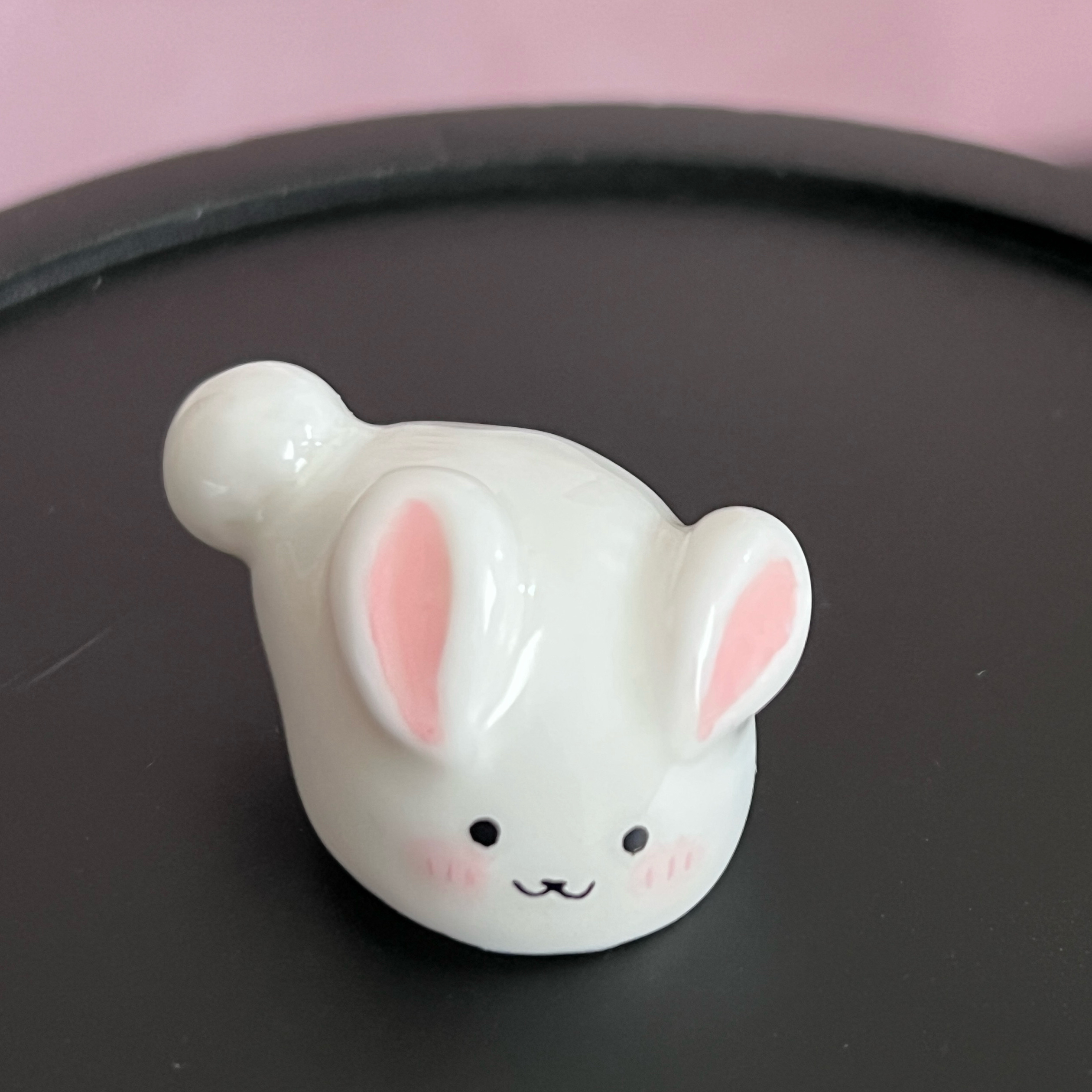 原创手工DIY替换壳螺壳兔子款雕花手绘小口径替换壳