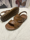 牛筋底防滑耐磨爸爸夏鞋 2025夏季 真皮透气休闲牛皮沙滩鞋 凉鞋 男士