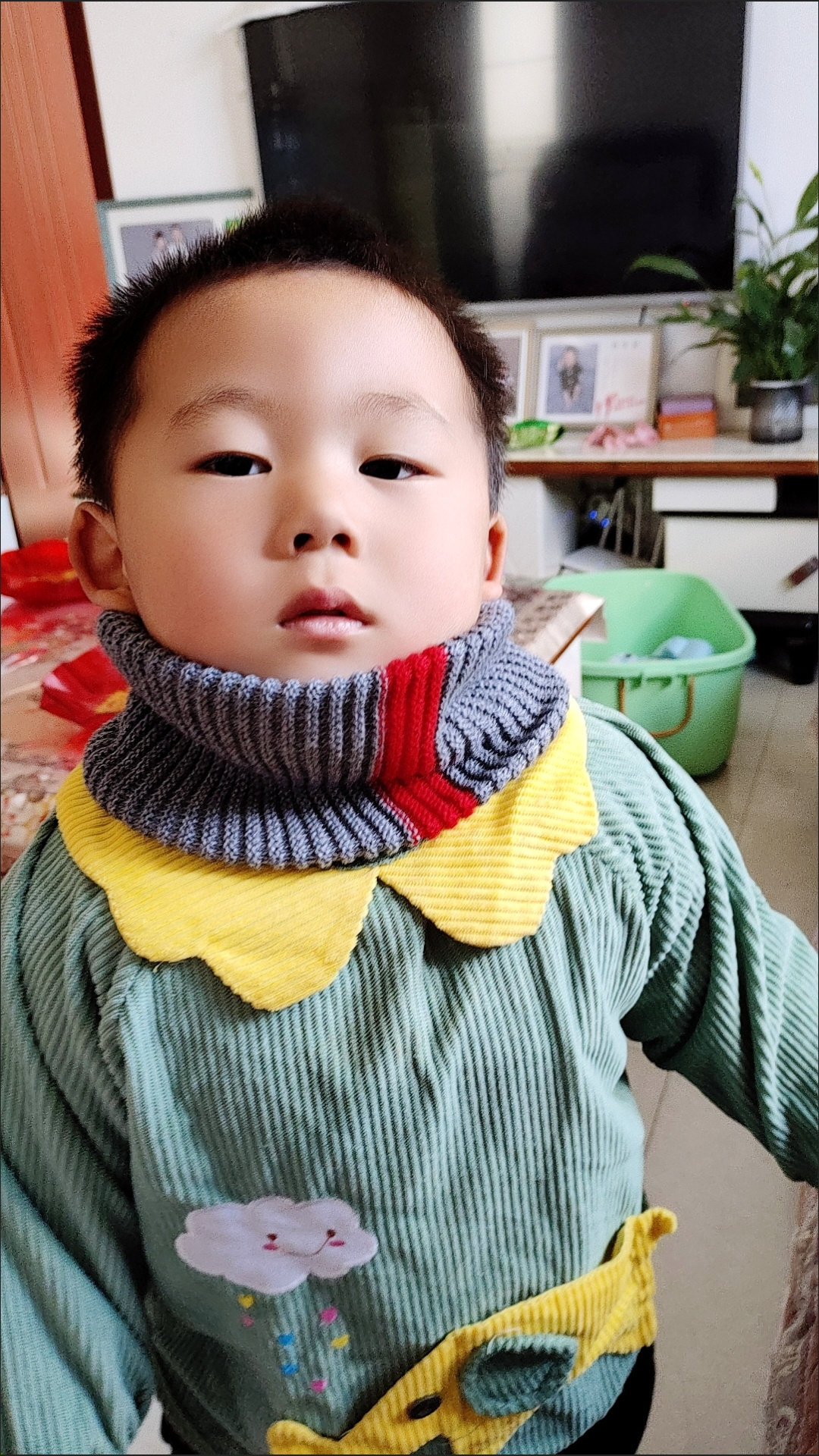 秋冬季羊绒针织儿童脖套女拼色加围巾/丝巾/披肩