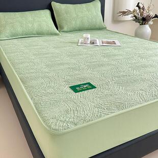 夏季凉感床笠款冰丝凉席三件套2025新款可机洗水洗床垫保护套床罩