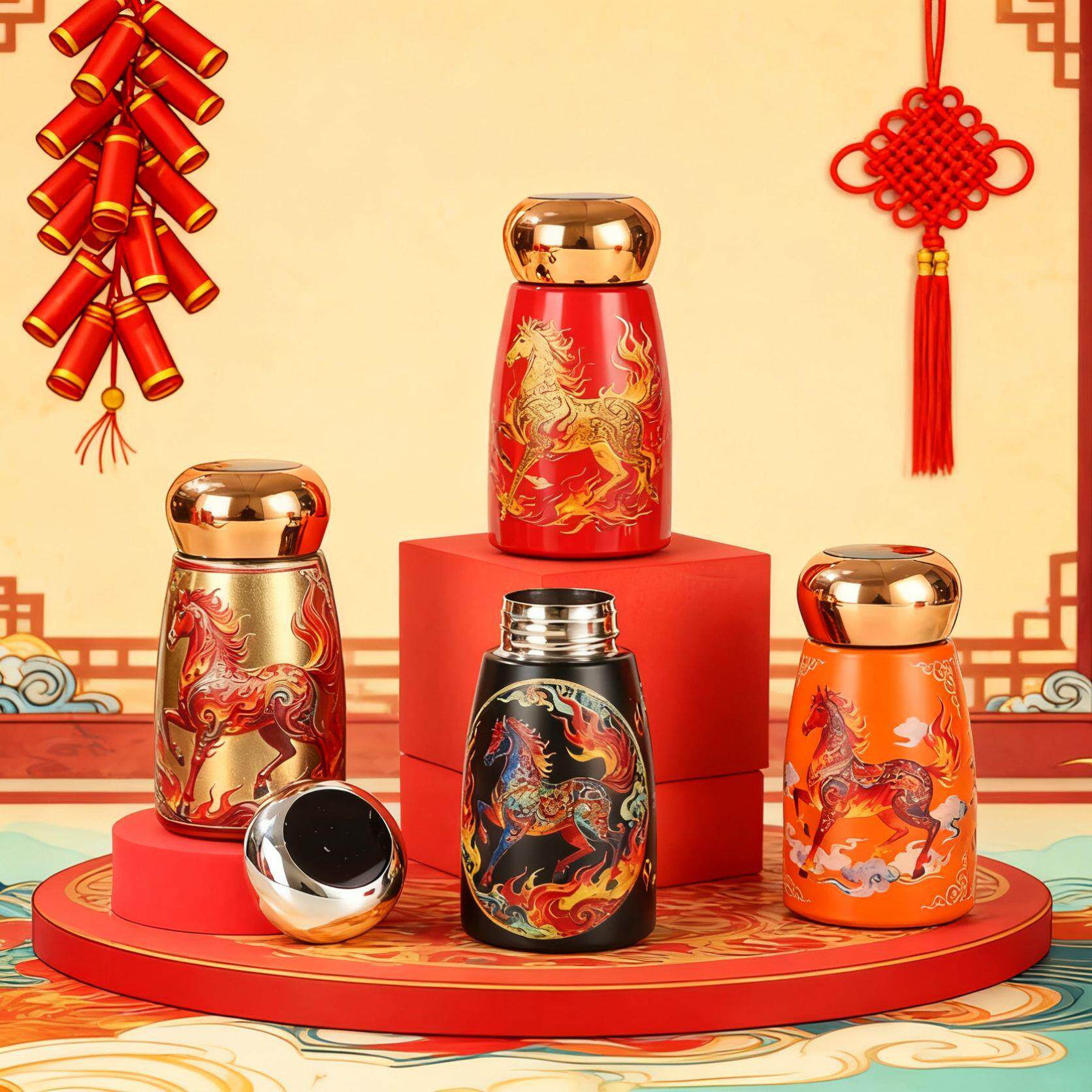 316不锈钢蘑菇杯定制陶瓷内胆迷你口袋杯便携小巧保温杯原厂