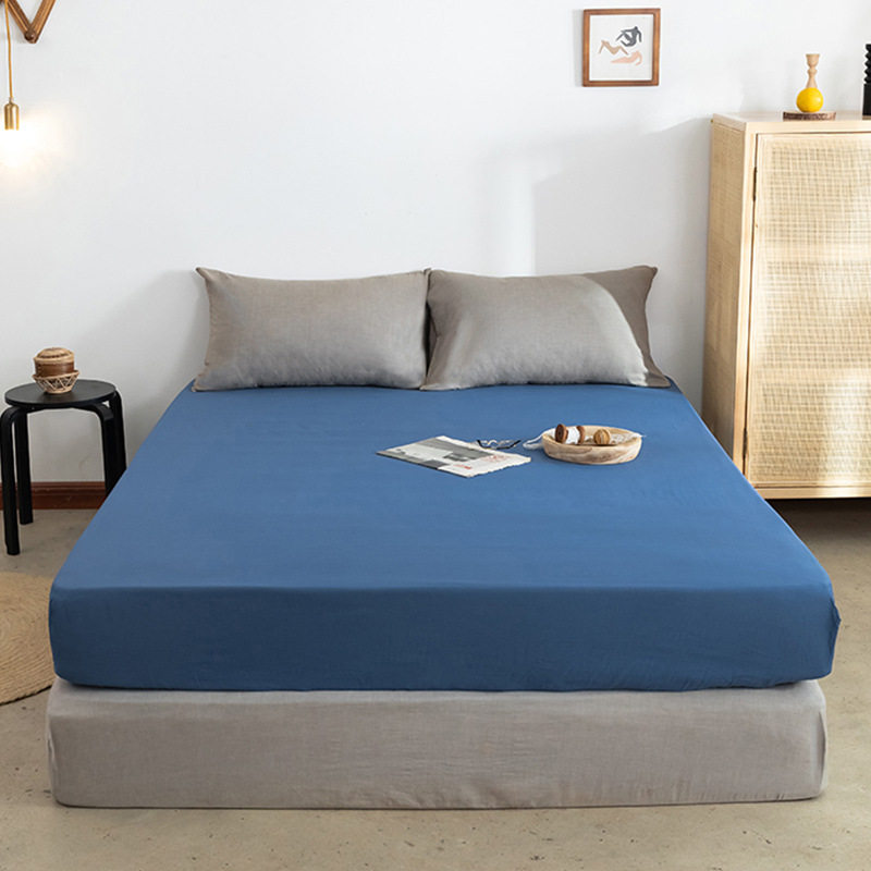 纯色简约床笠磨毛单件全包床单床罩宿舍床套席梦思床垫防尘保护套