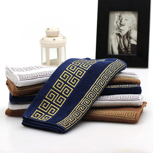 棉毛巾浴巾股纱回纹迷宫格断档毛巾套装节日礼品毛巾礼盒