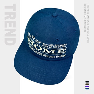 韩国潮牌teket系列刺绣字母平檐鸭舌帽女百搭简约户外休闲鸭舌帽