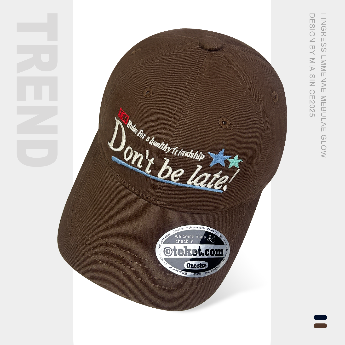 韩国潮牌teket字母情侣棒球帽子