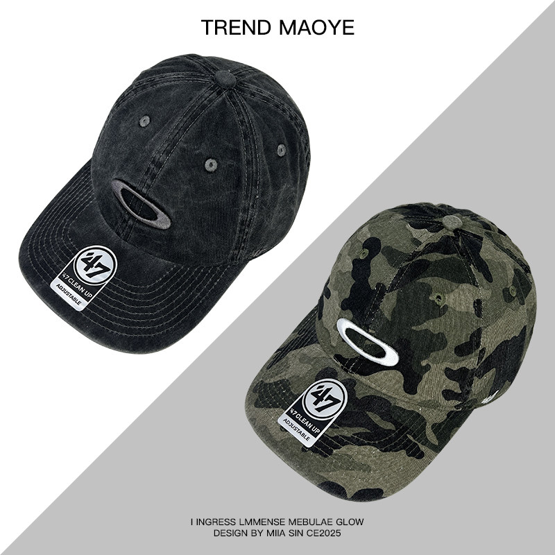 47Brand重工刺绣软顶O潮牌棒球帽