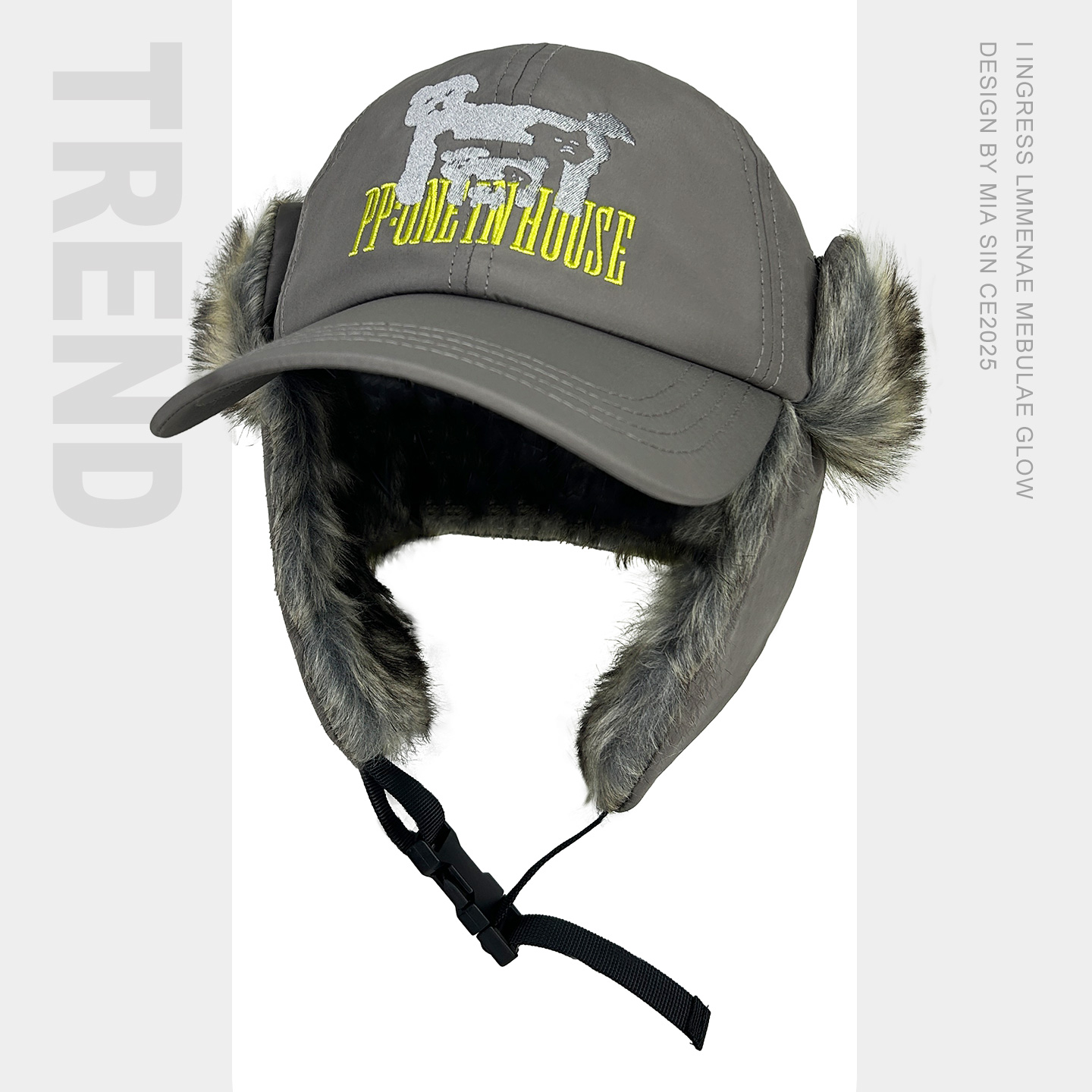 韩国刺绣狗狗加绒东北御寒雷锋帽