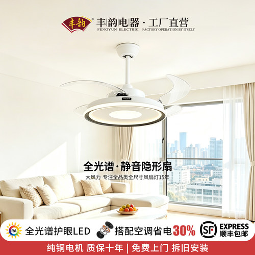 2026新款大风力三色光风扇灯