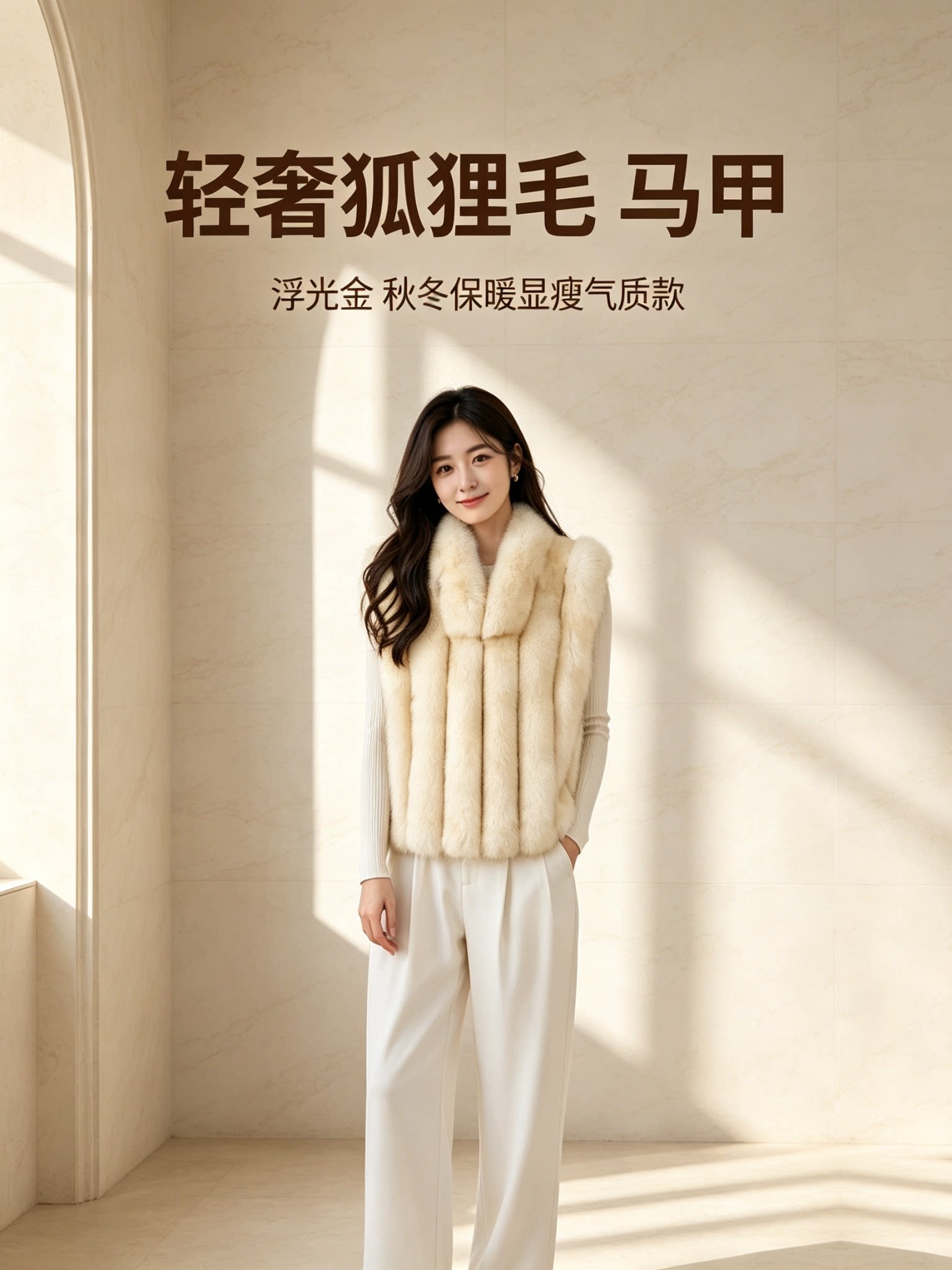 女款编织2025年冬季拼接厚款皮草