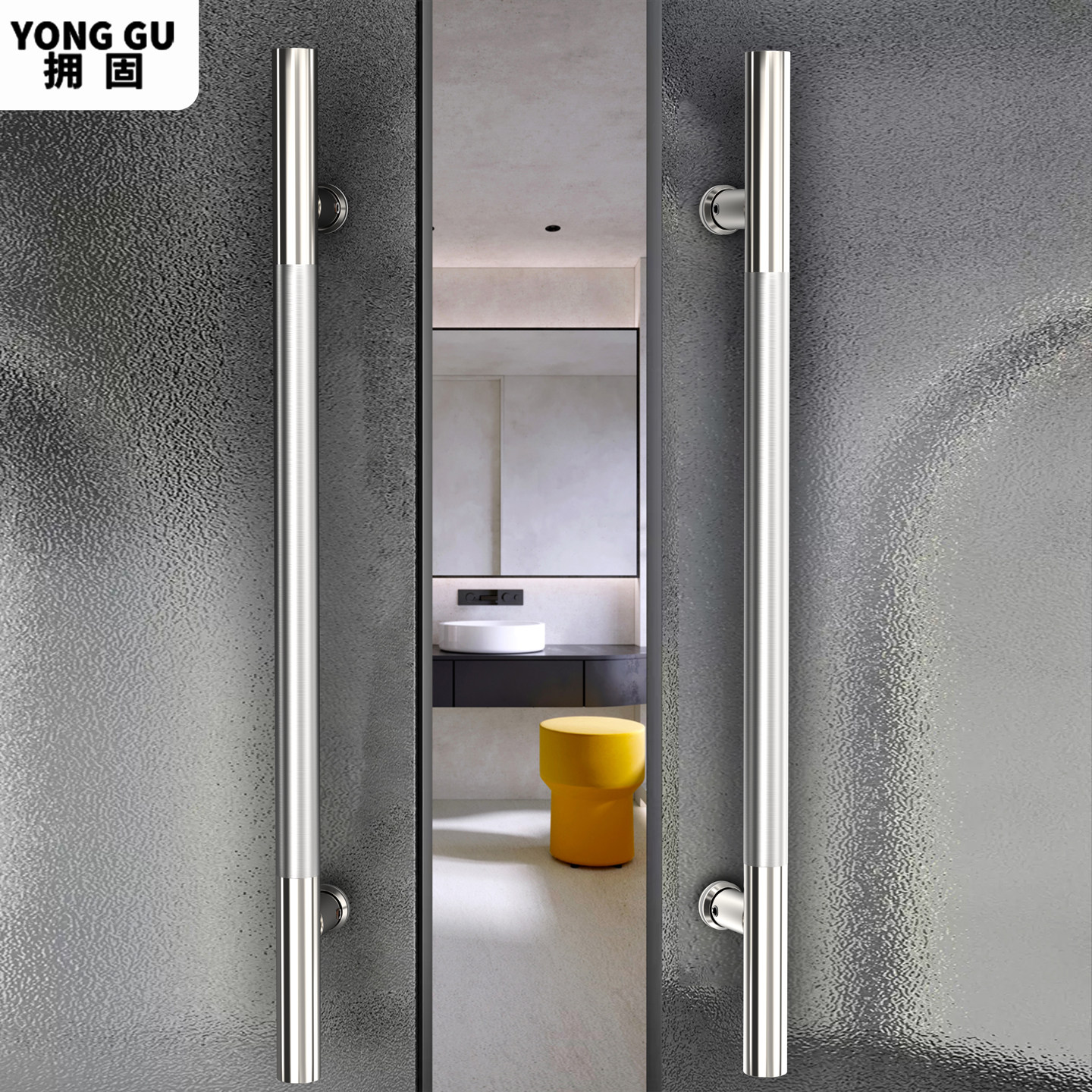 钢化玻璃门304不锈钢加厚中砂大拉手推拉双开门把手酒店定制扶手,基础建材,大拉手,淘宝优惠券,粉丝福利购,淘宝优惠卷