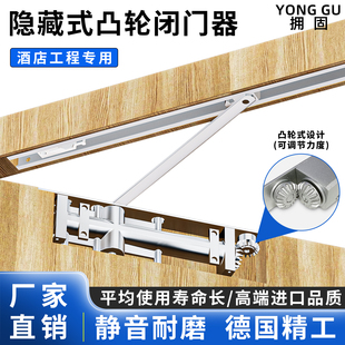 隐藏式凸轮缓冲闭门器高级酒店会所客房门重型液压自动关门器静音