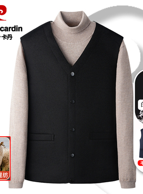 皮尔卡丹羽绒马甲男冬季内搭外穿保暖鹅绒服背心坎肩中老年爸爸装