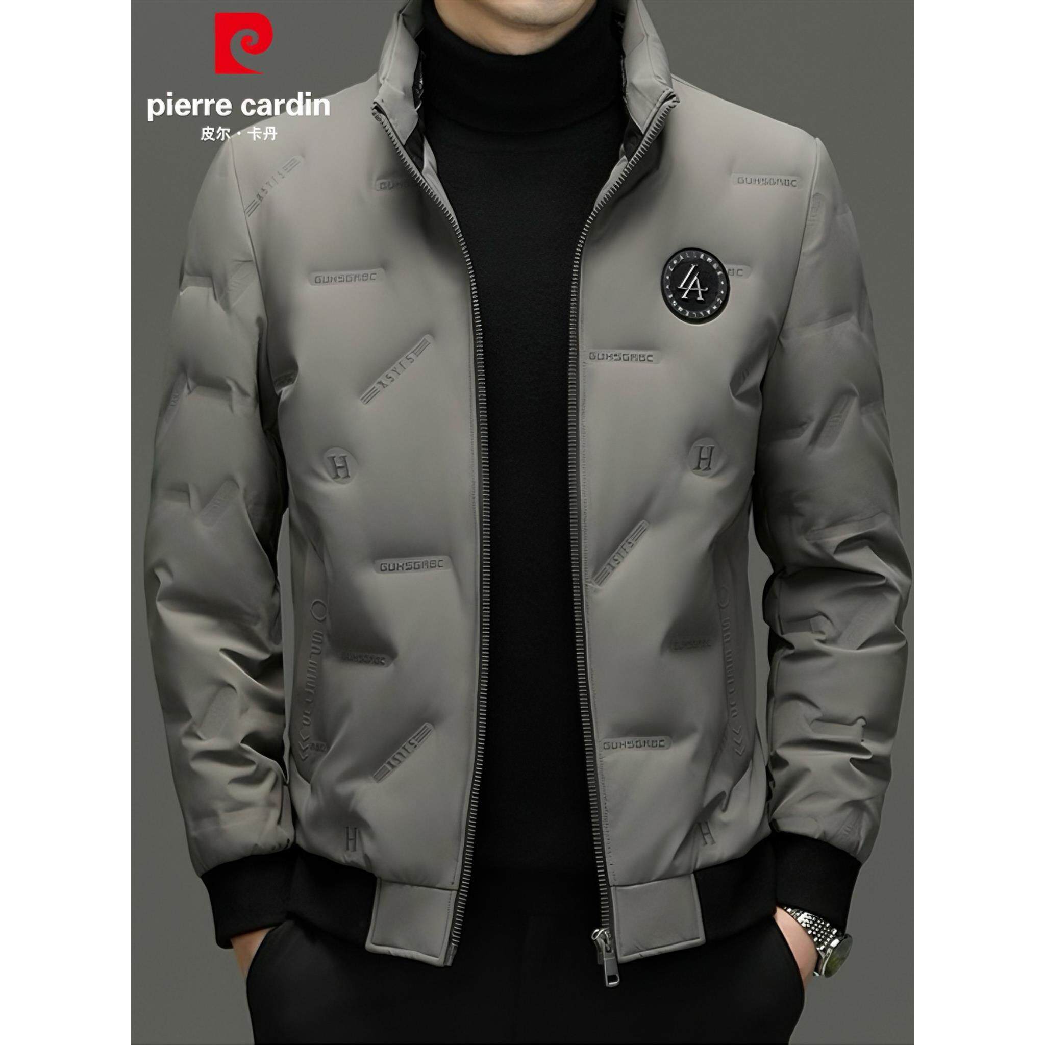 皮尔卡丹羽绒服男立领短款轻薄白鸭绒外套休闲冬季保暖防风爸爸装