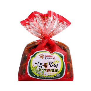 富爸爸韩国风味泡菜萝卜叶水泡菜1kg 拌饭拌冷面爽口下饭菜