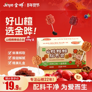 金晔山楂棒卡通儿童山楂零食原味桑葚蓝莓陈皮多口味40支独立包装