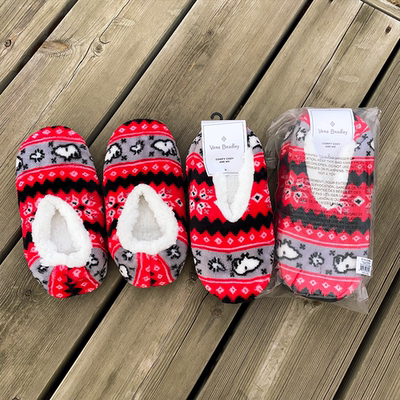 Vera Bradley 出口美国 居家拖鞋 硅胶防滑底保暖地板拖鞋