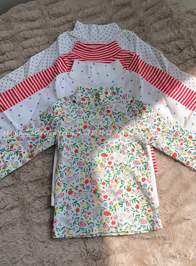 baby boden 出口英国婴童打底T恤 半高领碎花长袖纯棉打底衫