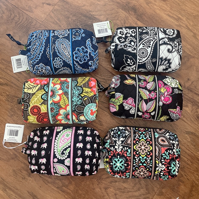 Vera Bradley 外贸纯棉中号化妆包碎花田园风旅行纯棉洗漱收纳包
