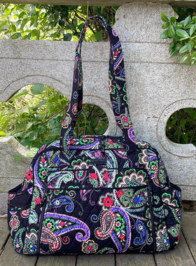 Vera Bradley瑕疵特价！环保纯棉大容量妈咪包 妈咪袋 女士肩包