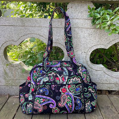 Vera Bradley瑕疵特价！环保纯棉大容量妈咪包 妈咪袋 女士肩包