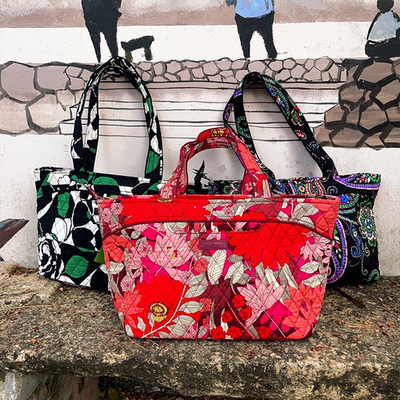 Vera Bradley  出口美国经典花色女士单肩包 手提包 碎花棉布包